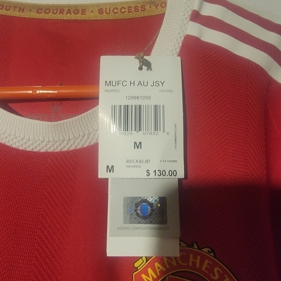 Adidas Manchester United 21/22 Home Authentic Men's Jersey Red Size Medium - Picture 3 of 5